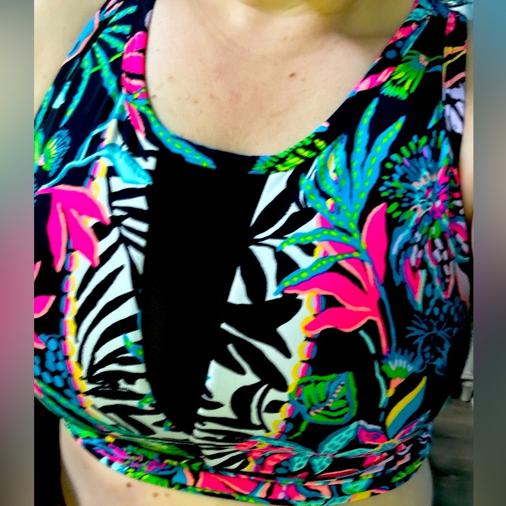 Lilly Pulitzer Somerset Sports Bra In Paradise Glow Size S